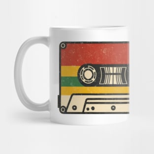 Retro Audio Cassette Tape Illustration Mug